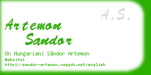 artemon sandor business card